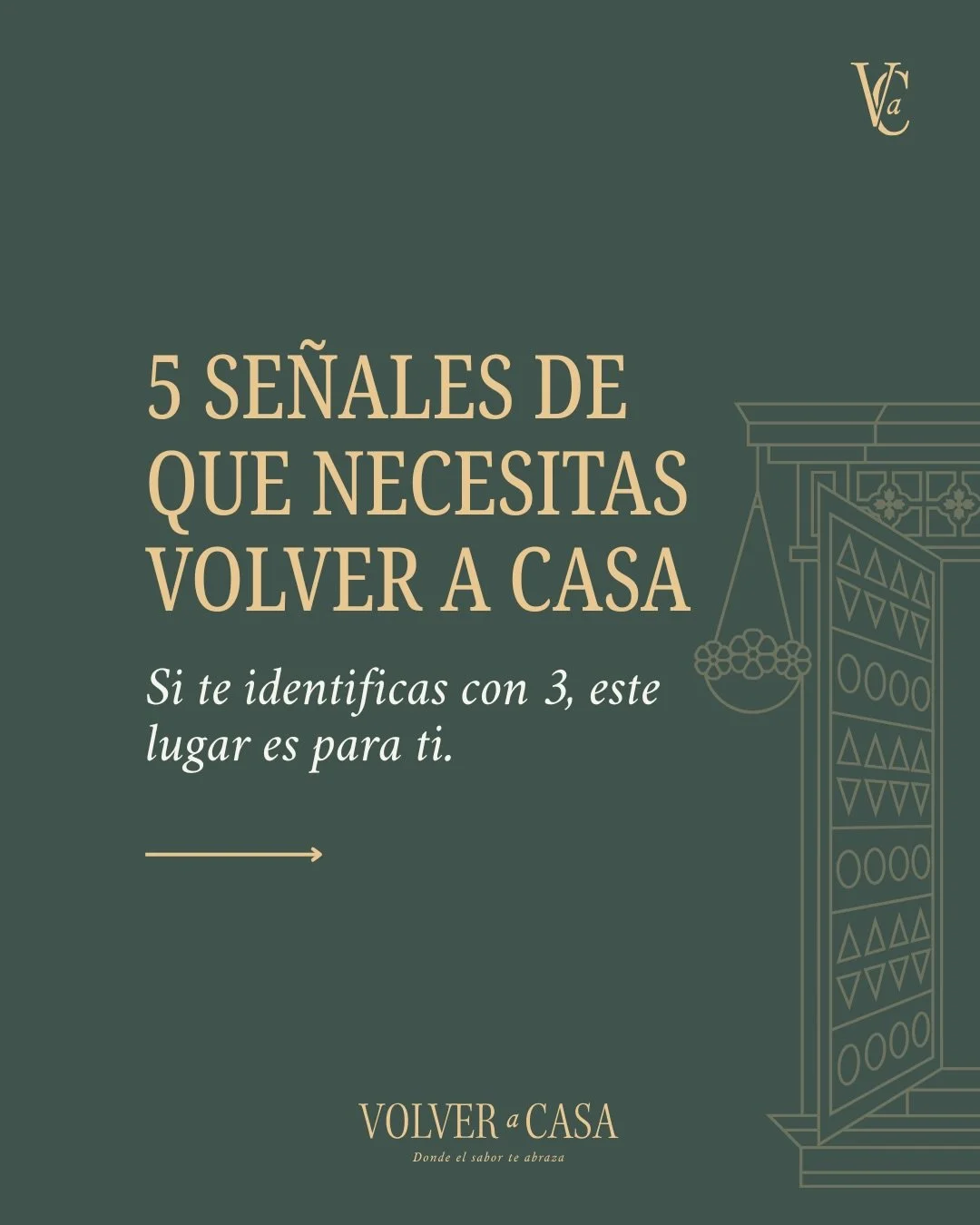 5 se&ntilde;ales de que necesitas volver a casa
Si te identificas con 3, este lugar es para ti.

Comes sin disfrutar
Todo te sabe igual
No recuerdas la &uacute;ltima comida especial
No desconectas del celular
Sientes que nada te sorprende

Existe un 