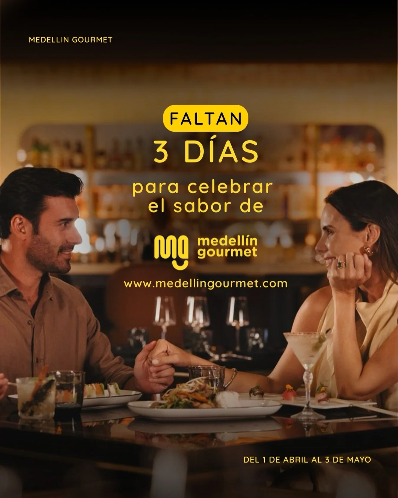 Faltan 3 d&iacute;as para @medellingourmet ⏳

La ciudad empieza a transformarse.
Los sabores se preparan.
Las mesas se alistan.

Y algo m&aacute;s profundo&hellip; tambi&eacute;n se activa.

Porque esto no es solo un festival gastron&oacute;mico.
Es 