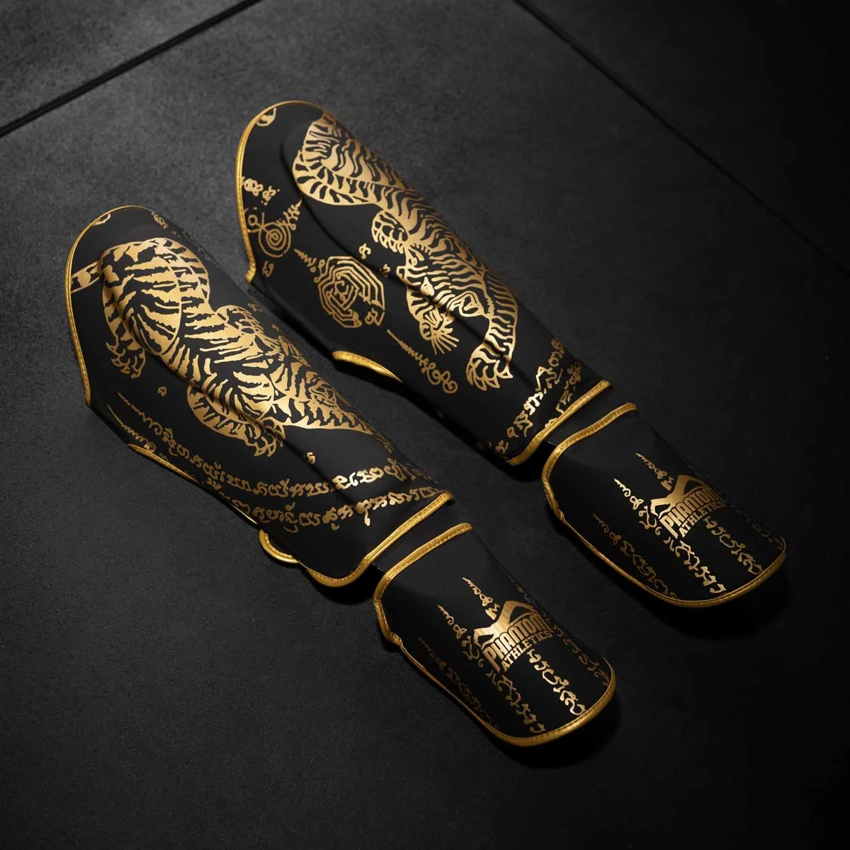 Phantom Muay Thai Shin Guards – Black/Gold