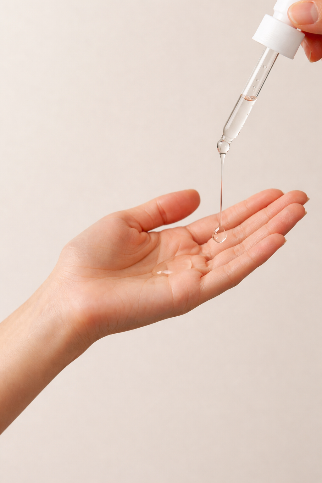 step 2, prepare to use the skinwave device by applying toner, serum and gel onto your face