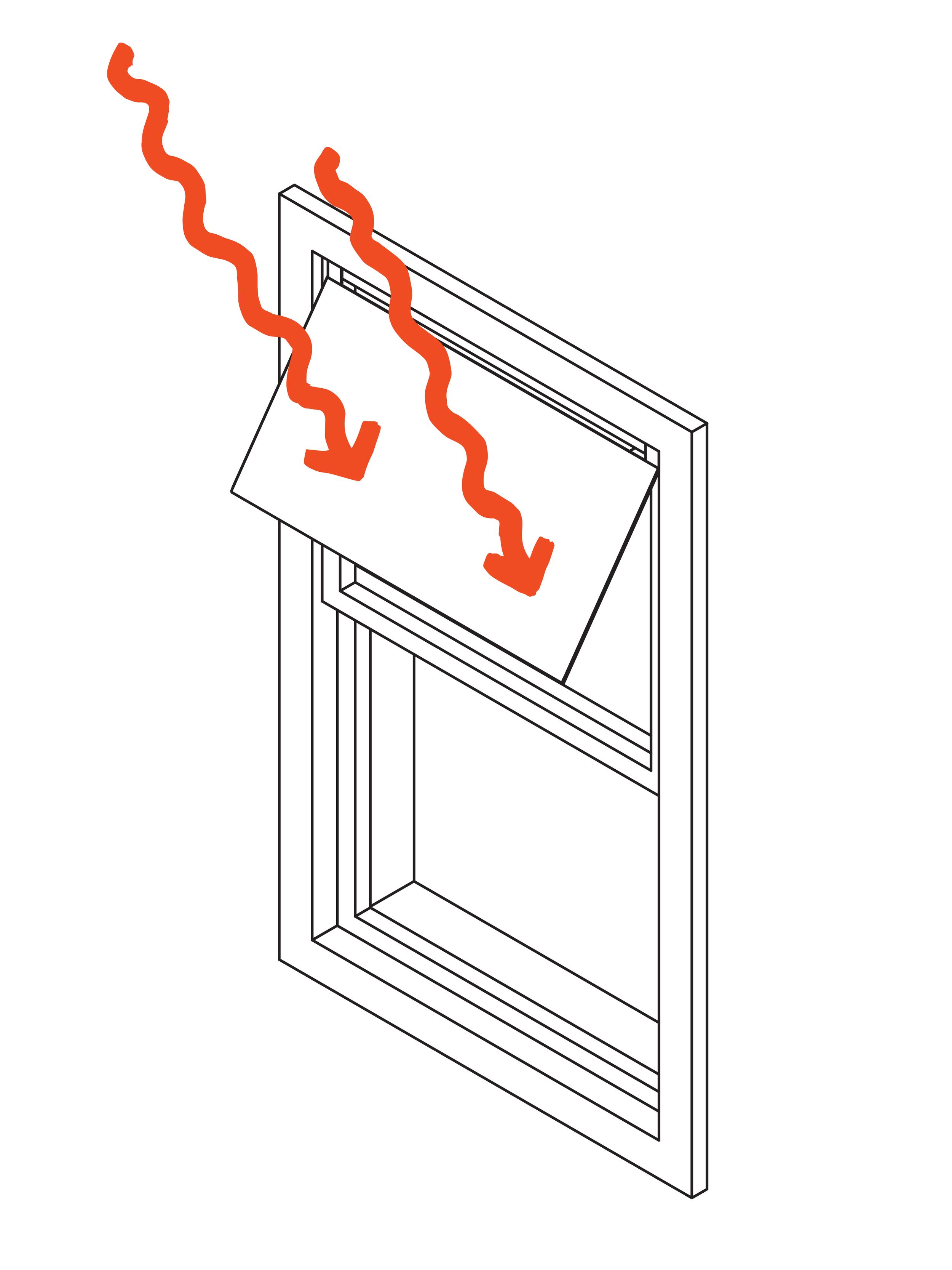Awnings block sun for passive cooling