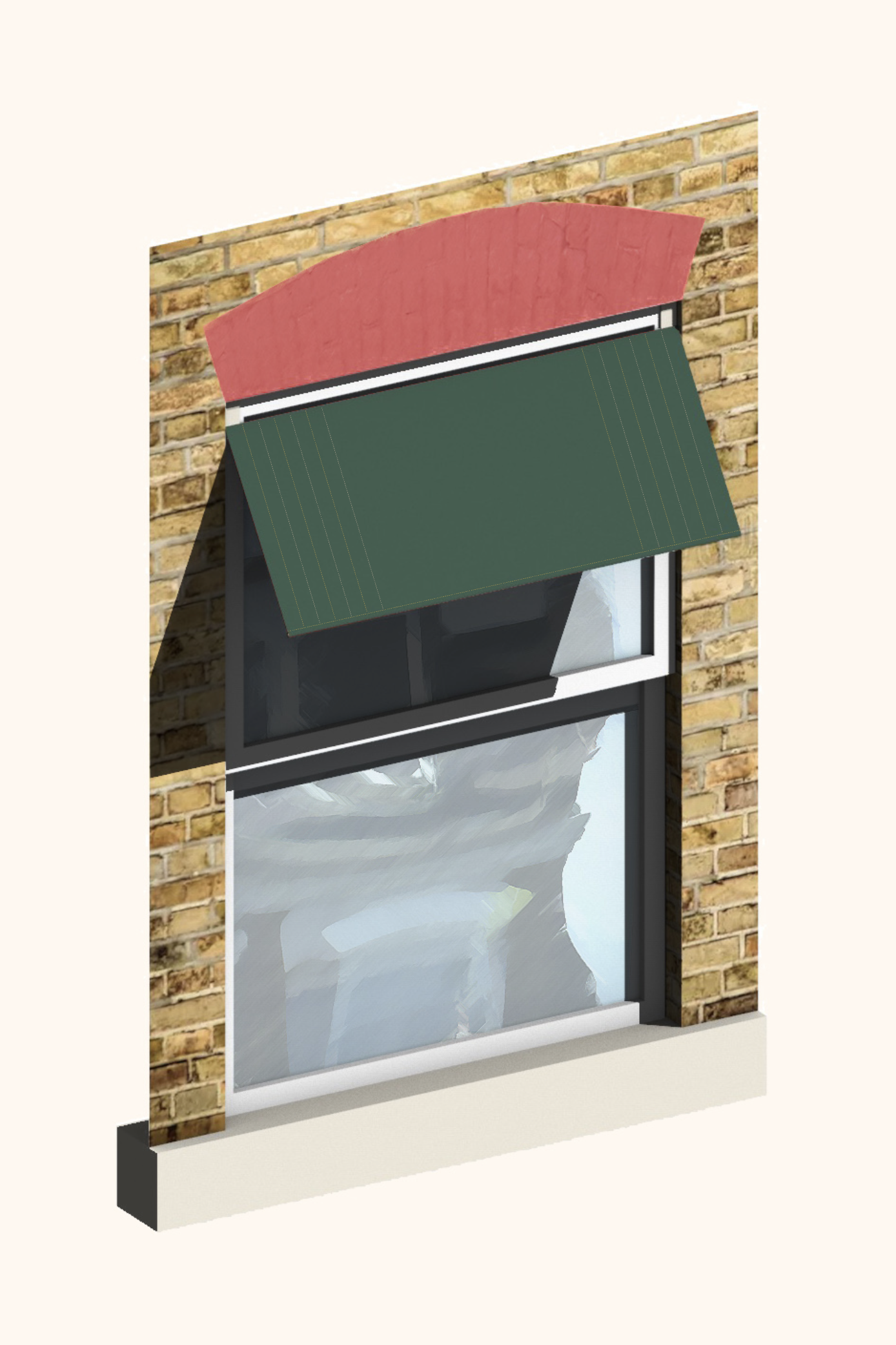 Renter-friendly window shade to reduce indoor temperatures