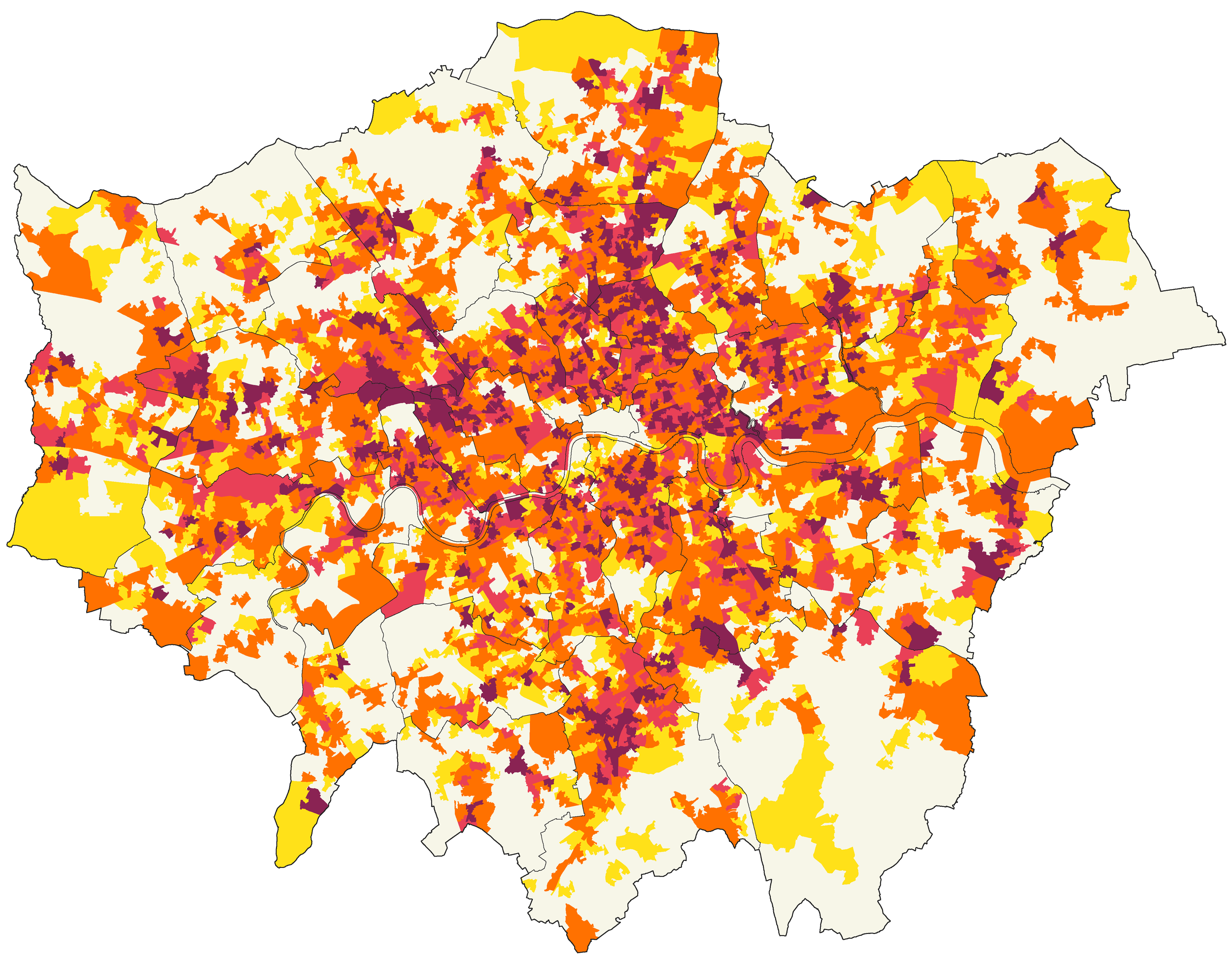 London residential properties vulnerable to heat
