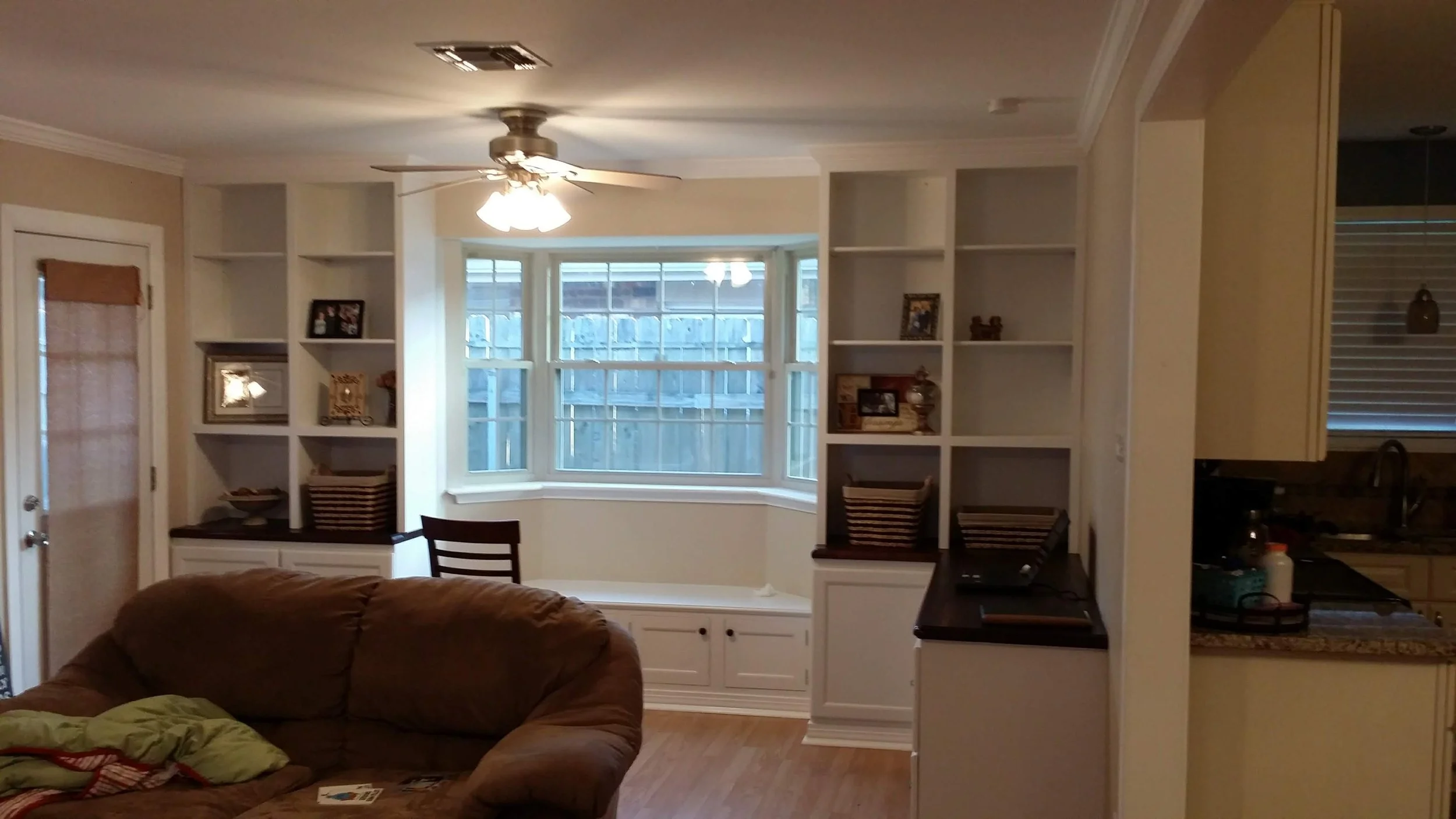 Built-in home office and library.