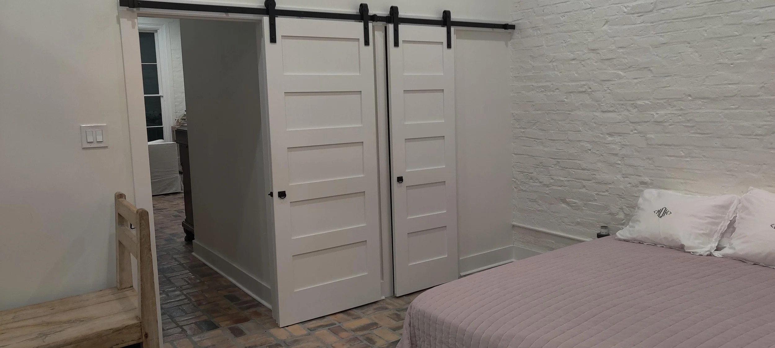 custom doors on barn rail