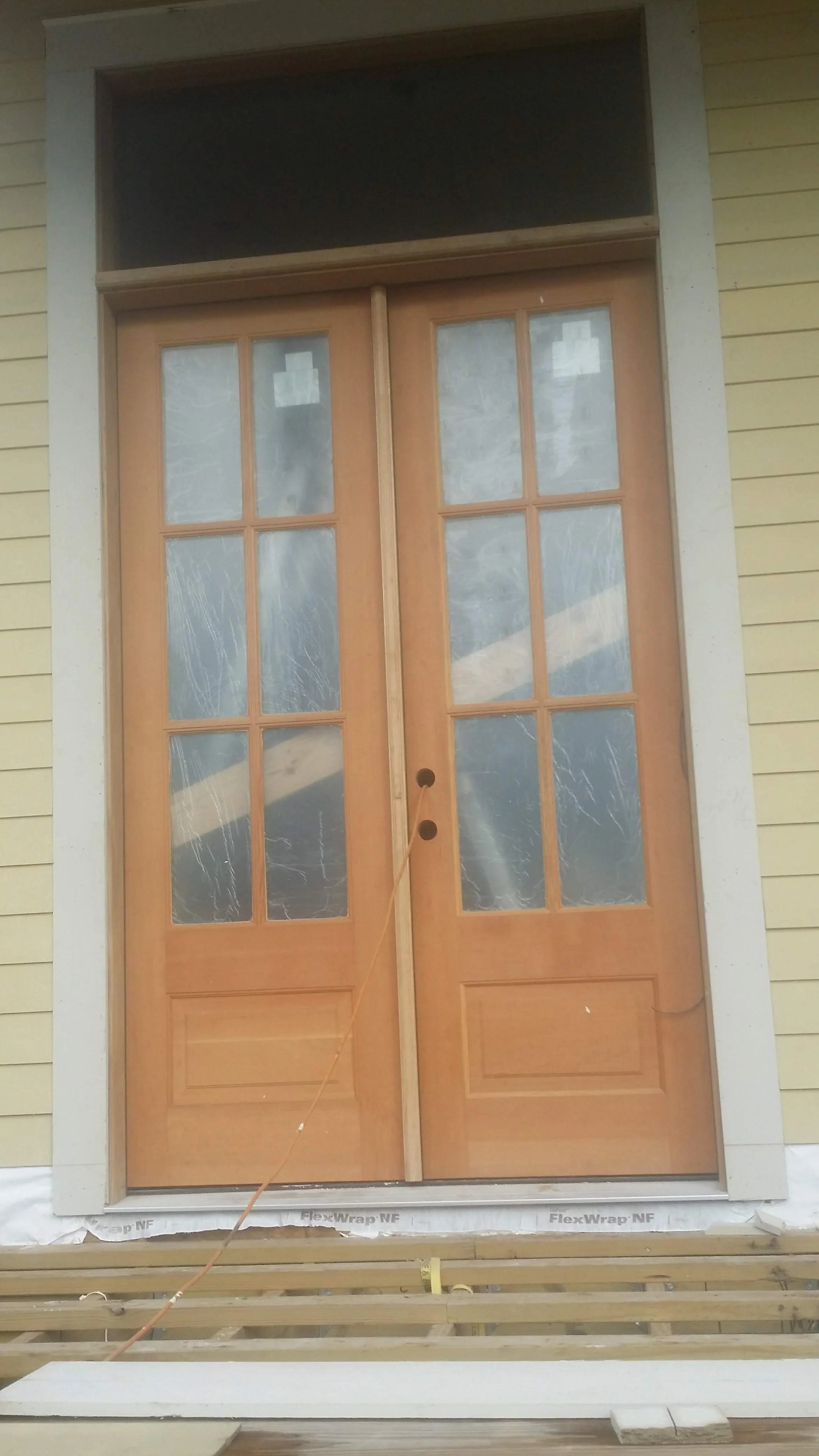 custom entry doors with transom, historic reproduction, spanish cedar