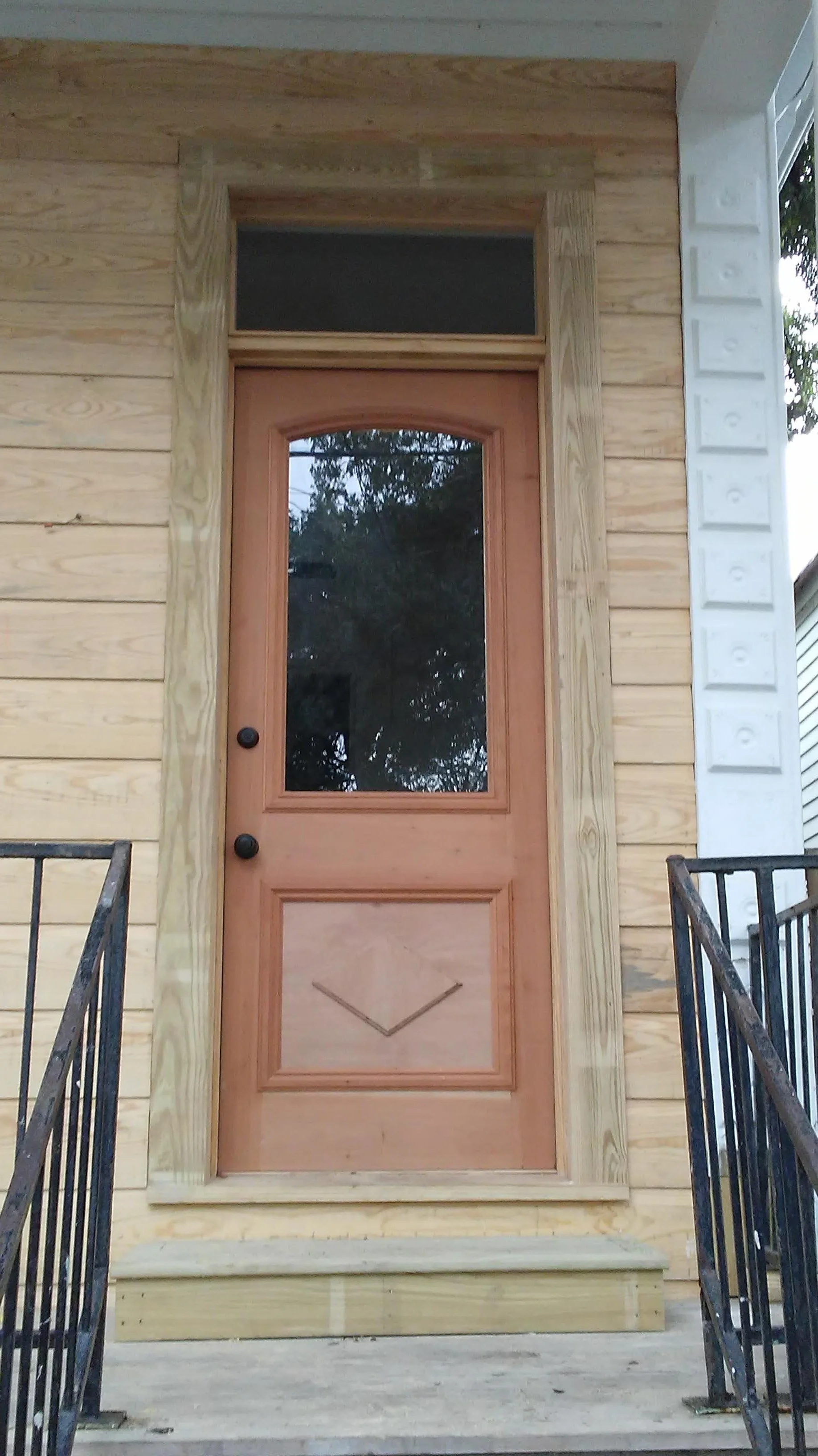 custom historic reproduction entry doors with transom