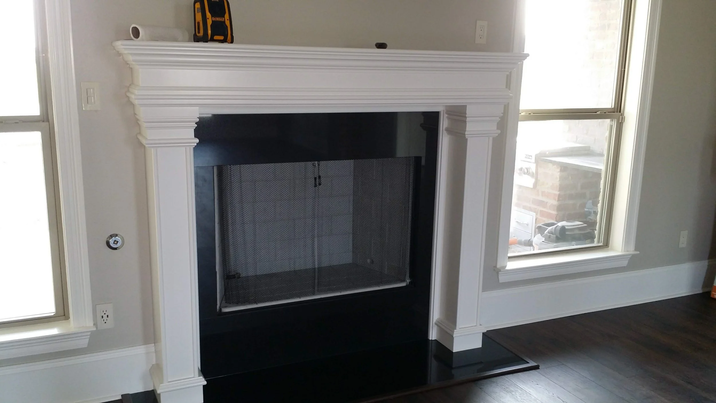 custom wood mantel