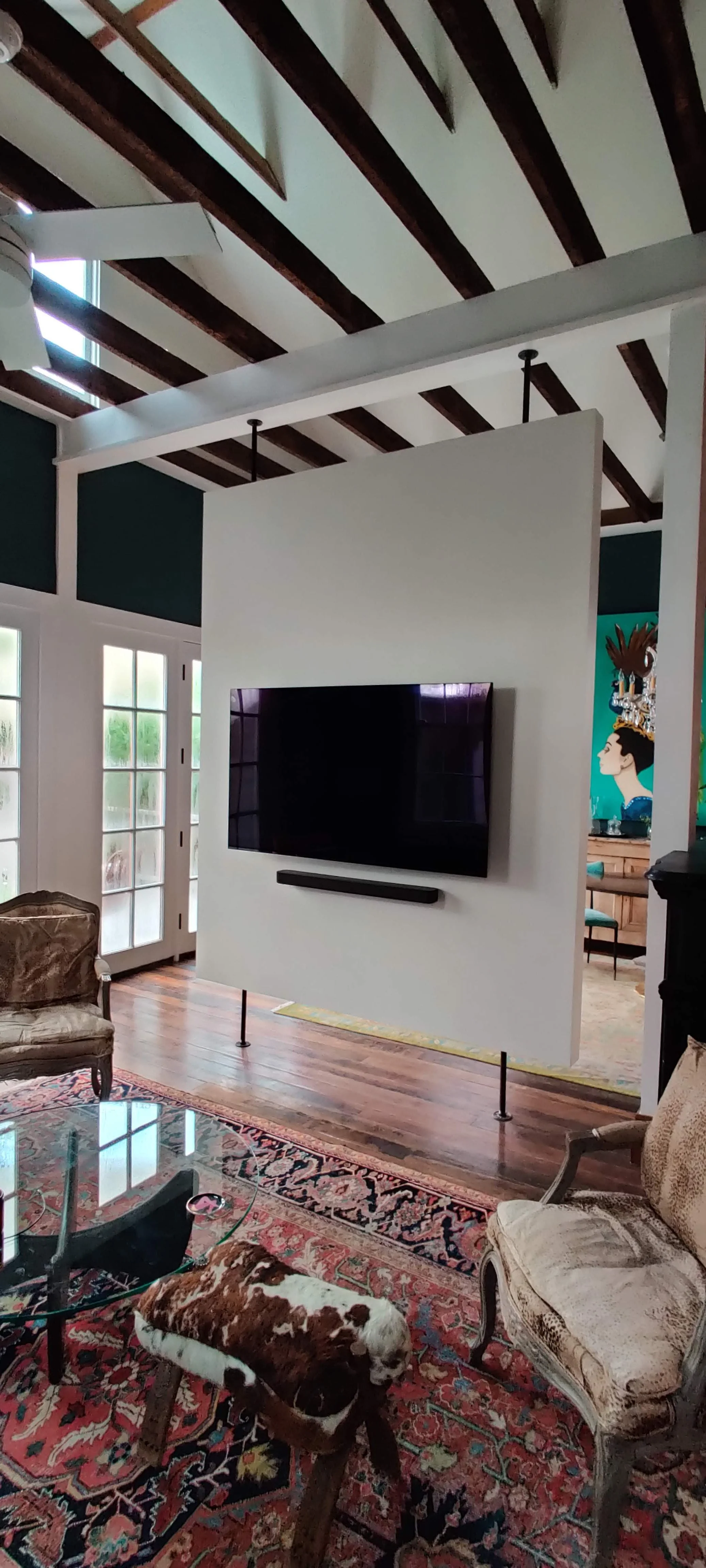 custom built floating wall