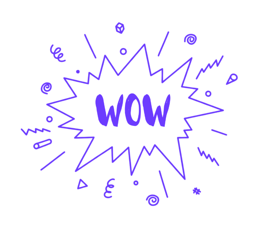 Bild mit Text Wow als Symbol für ganzheitliches Denken