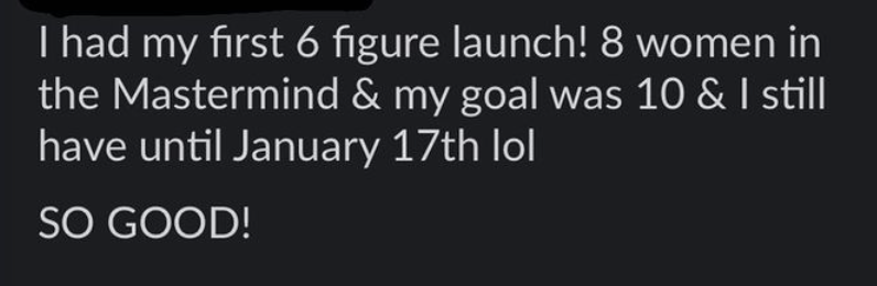 Screenshot: I had my first 6 figure launch!