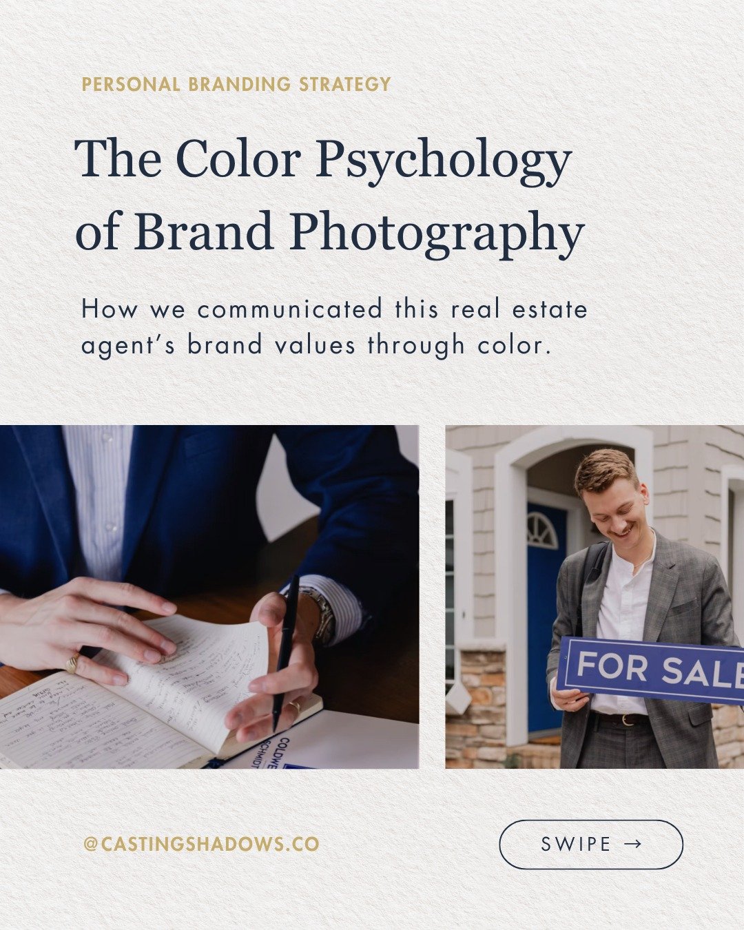 What does your brand communicate before you even speak? 👀

For this real estate agent, the answer was trust, professionalism, and growth &mdash; and we built his entire shoot around colors that prove it. 

Swipe to see how!

&mdash;

Ready to see yo