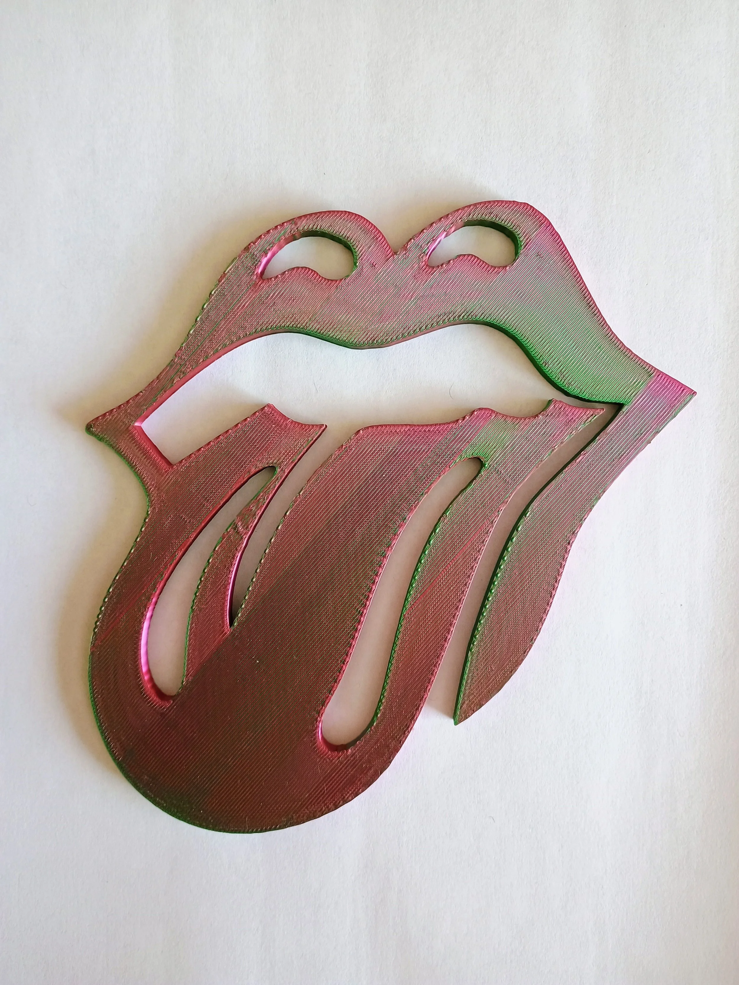 3D-Printed Vibrant Lips Wall Art