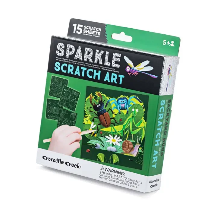 Crocodile Creek Backyard Bugs Scratch Art Kids Art & Craft