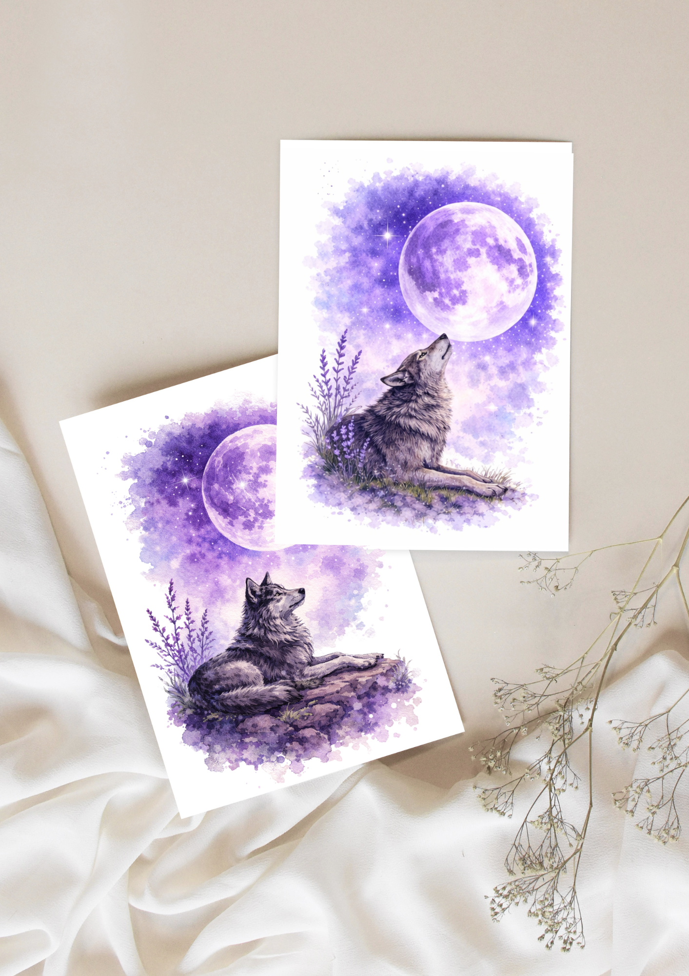 Mystical Watercolour Print Set x4 A5