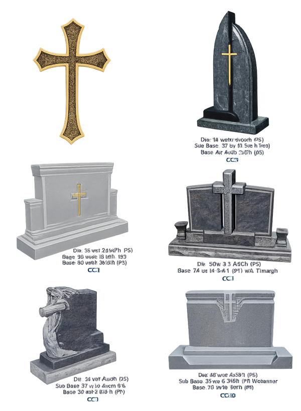 Christian Cross Memorial Monument Series