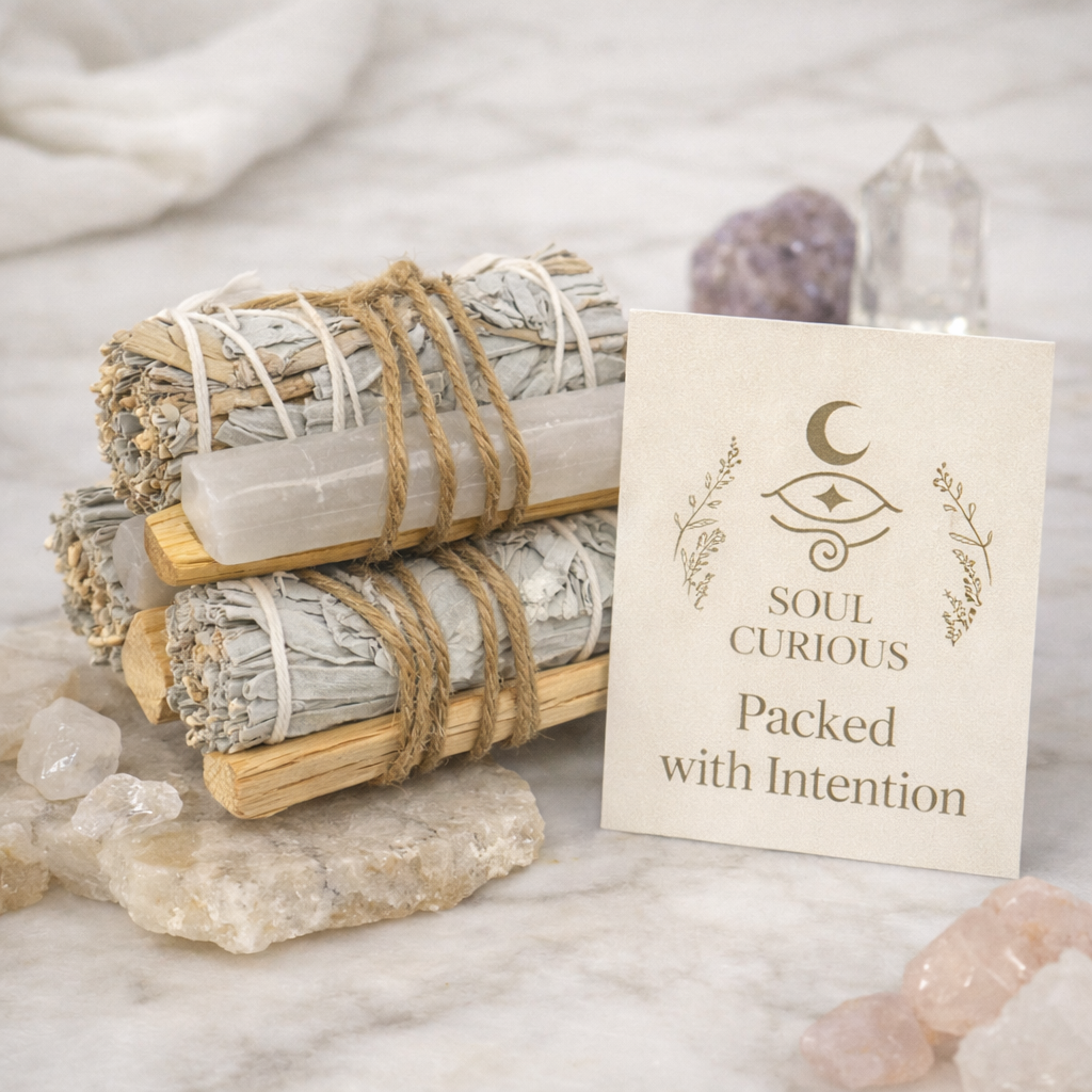 White Sage Cleansing Bundle & Selenite Stick