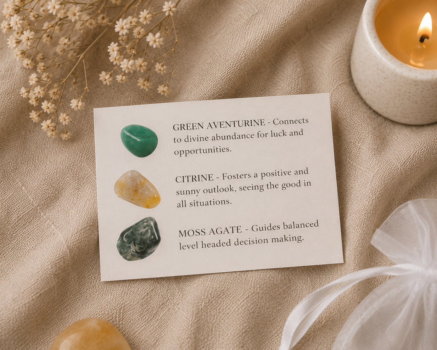 ✨ Abundance Intention Bracelet Set  Prosperity • Opportunity • Growth