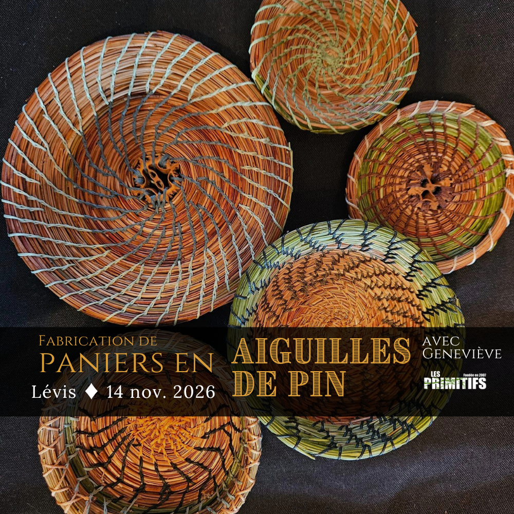 Fabrication de panier en aiguilles de pin • 14 novembre 2026 • Lévis