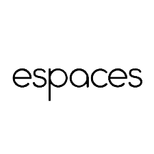 Logo Magazine espaces, en noir.