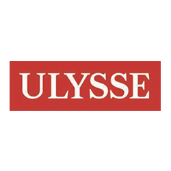 Logo d'ULYSSE avec fond rouge et texte blanc.