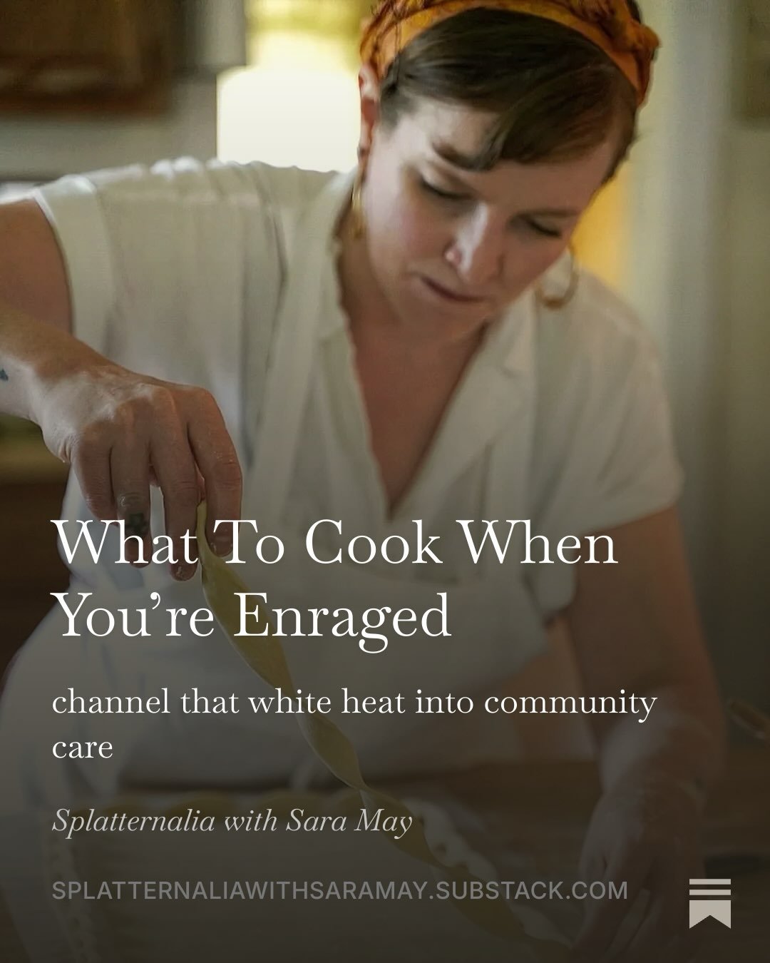 It&rsquo;s hard to pinpoint the source of the endless rage bubbling up everywhere these days, and perhaps that&rsquo;s the point. My latest Substack suggests that the kitchen is the perfect place to focus the helpless frustration you might be feeling