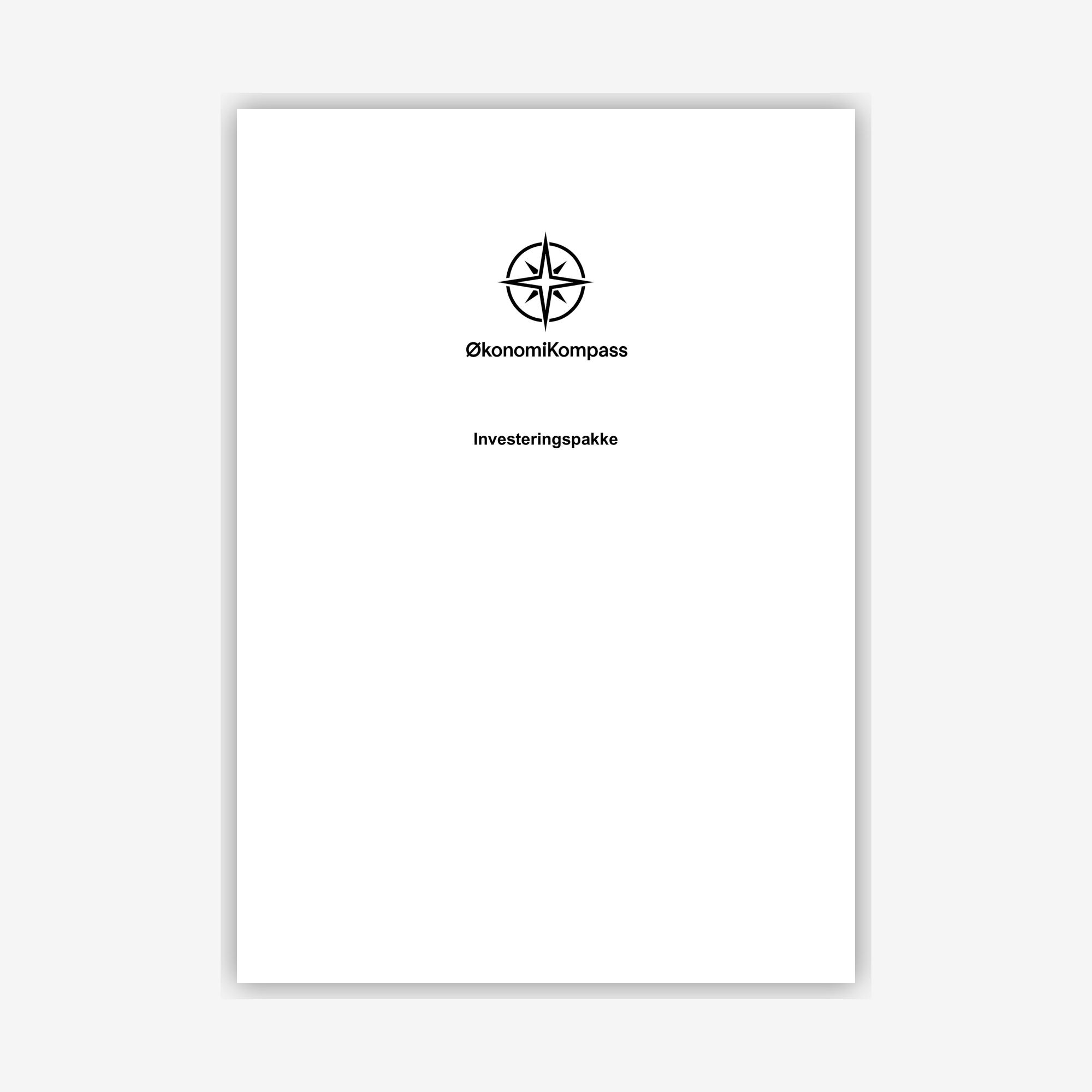ØkonomiKompass - Investeringspakke
