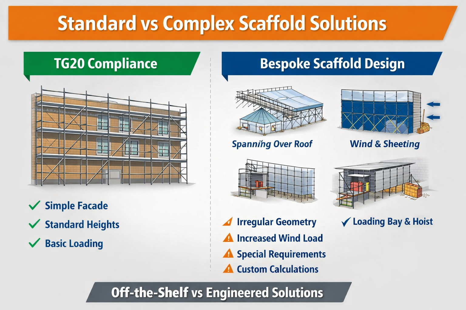 Do I need TG20 compliance or a bespoke scaffold design?