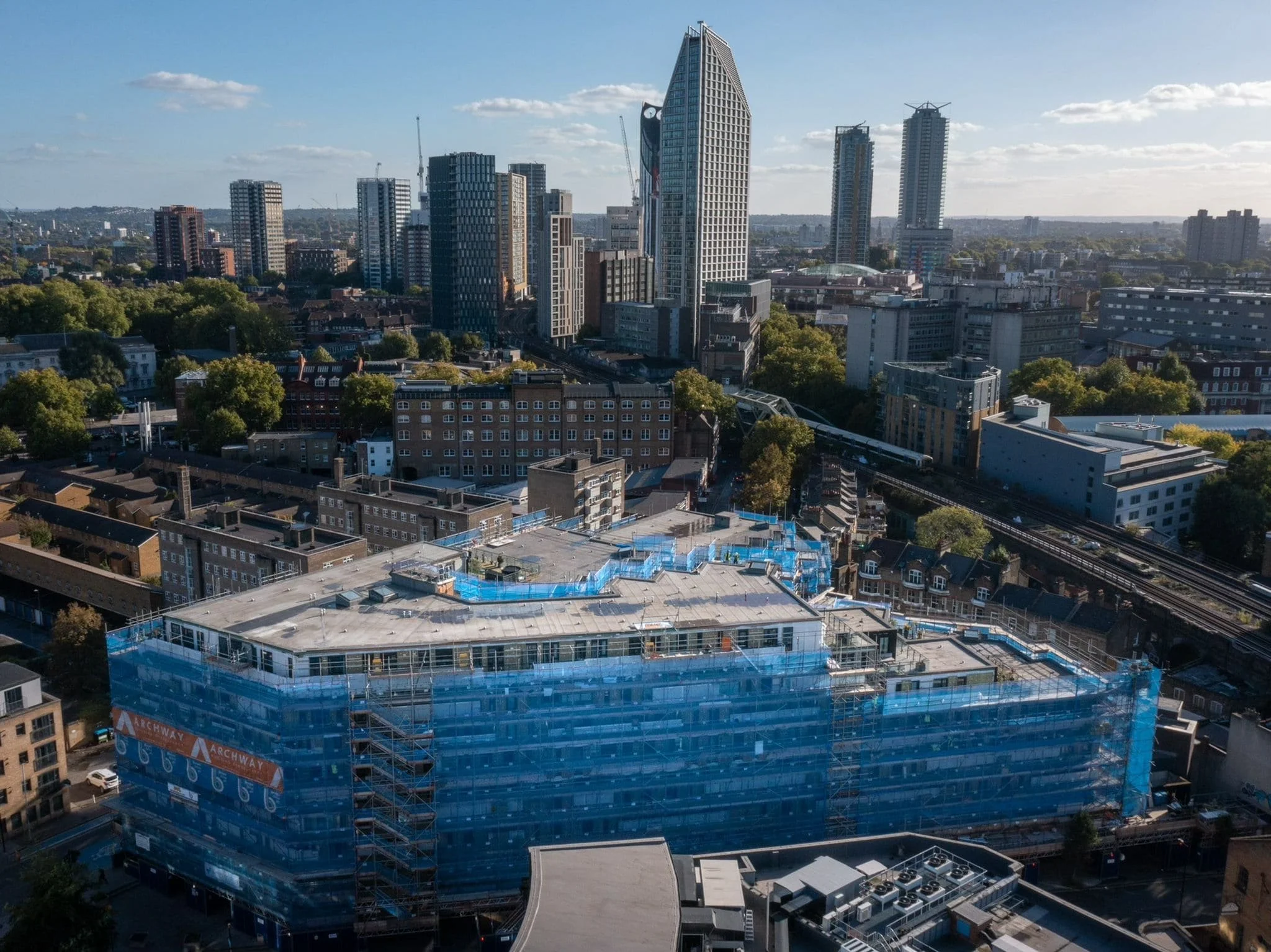 Access Scaffold to a site in London called Webber St for replacing the existing cladding