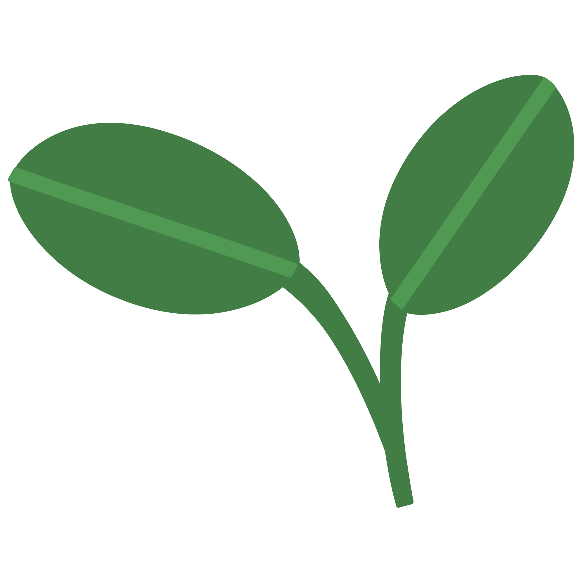 A green sprout graphic for Beaumont Children's Center in Portland, Oregon