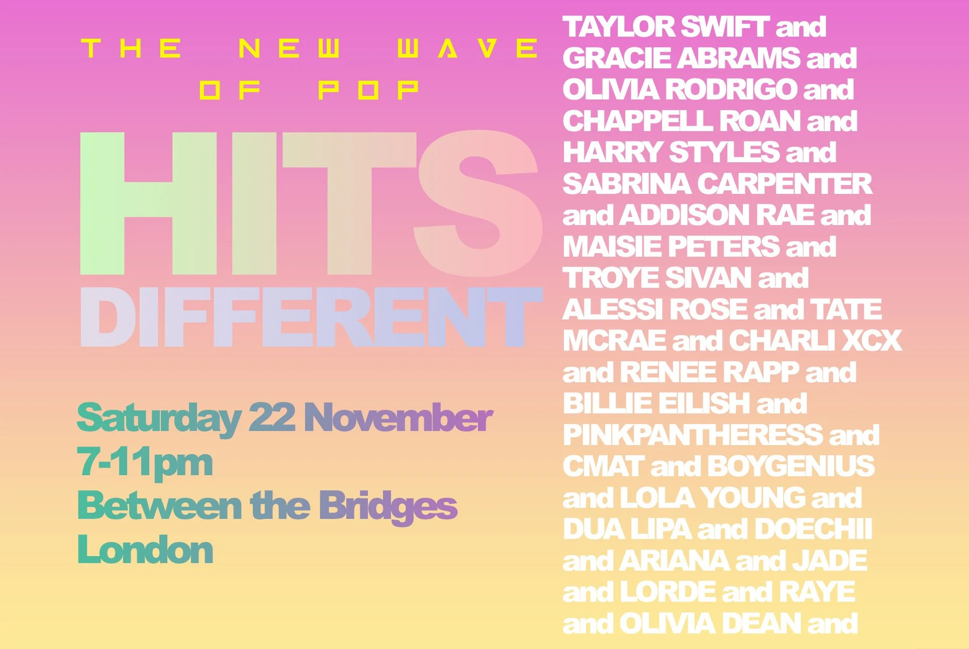 HITS DIFFERENT - THE NEW WAVE OF POP