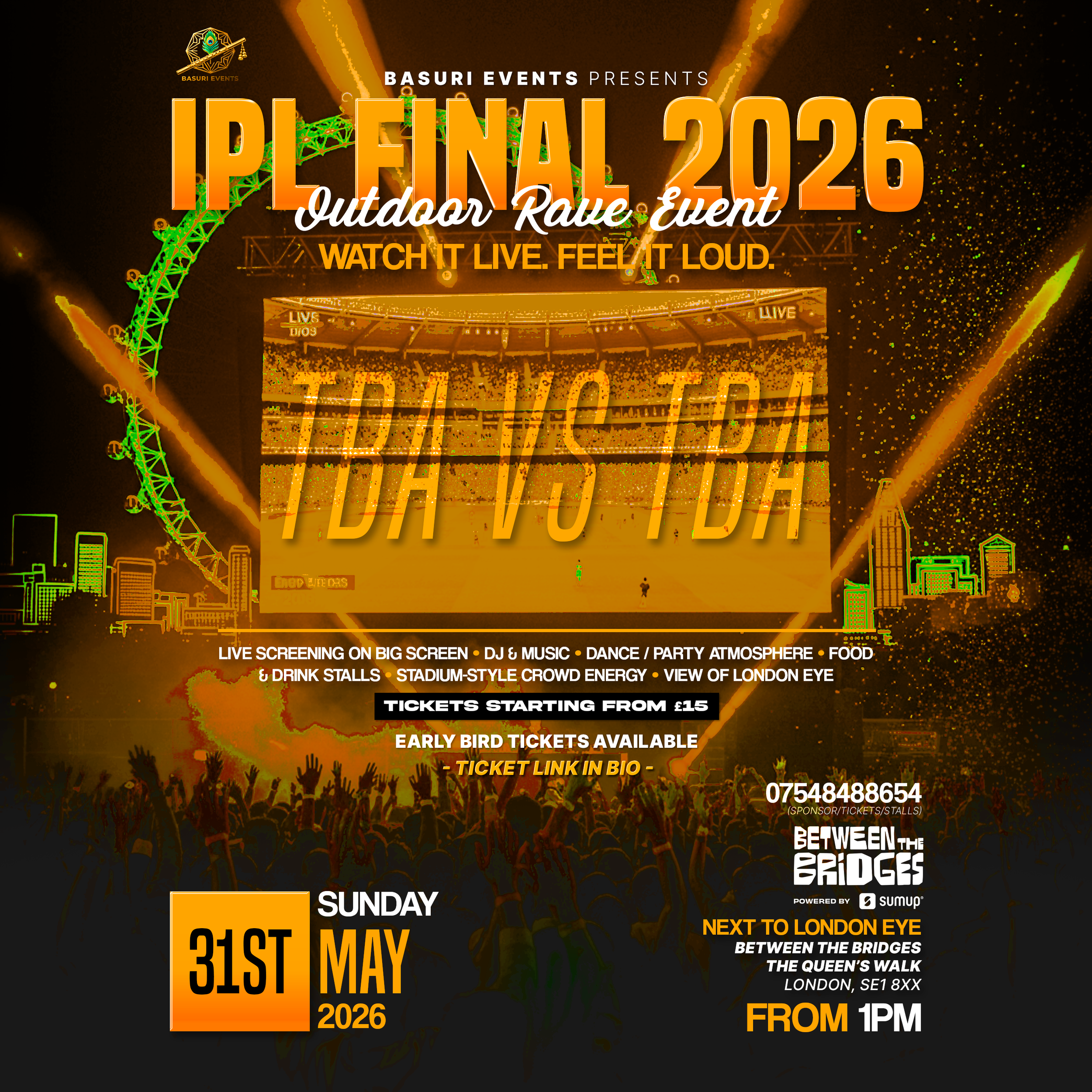 IPL Cricket Final Match - Outdoor Rave Event