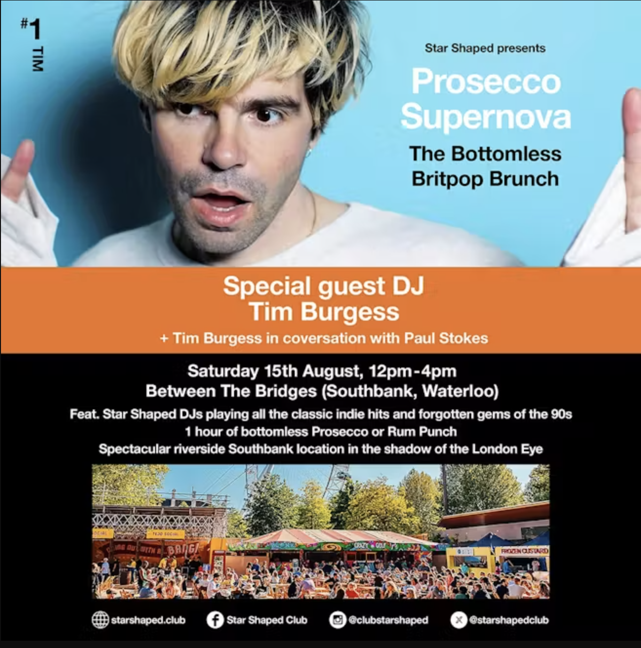 Star Shaped Brunch - Prosecco Supernova feat Tim Burgess DJ Set