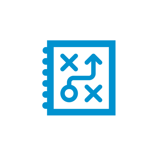 Strategieplan mit Spielzugdiagramm