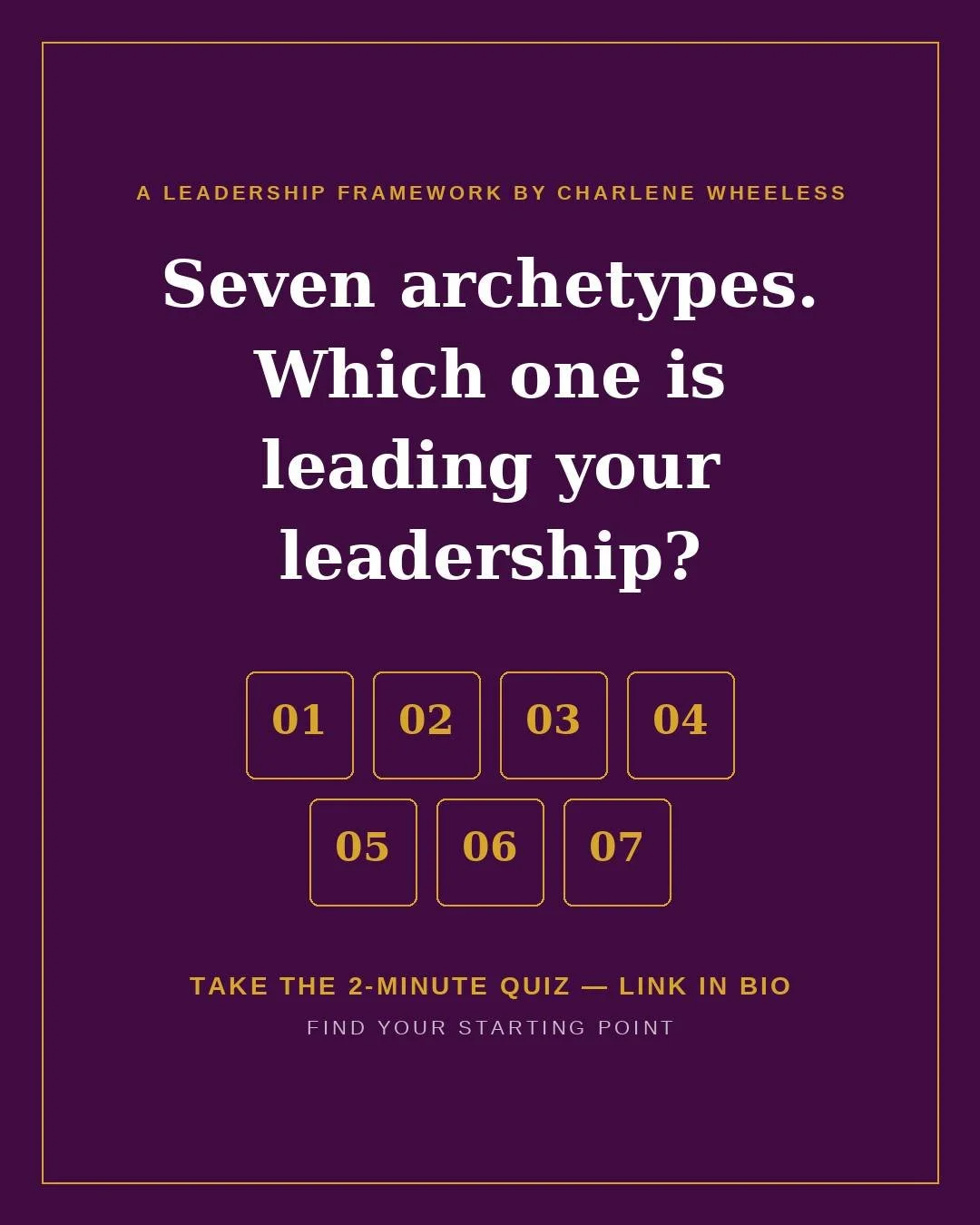 Long weekend = a little space to think.

Spend two minutes on the one question most high-achieving women never stop to ask: which story am I leading from?

Take the You...byChoice&trade; archetype quiz and get your starting point &mdash; plus a free 