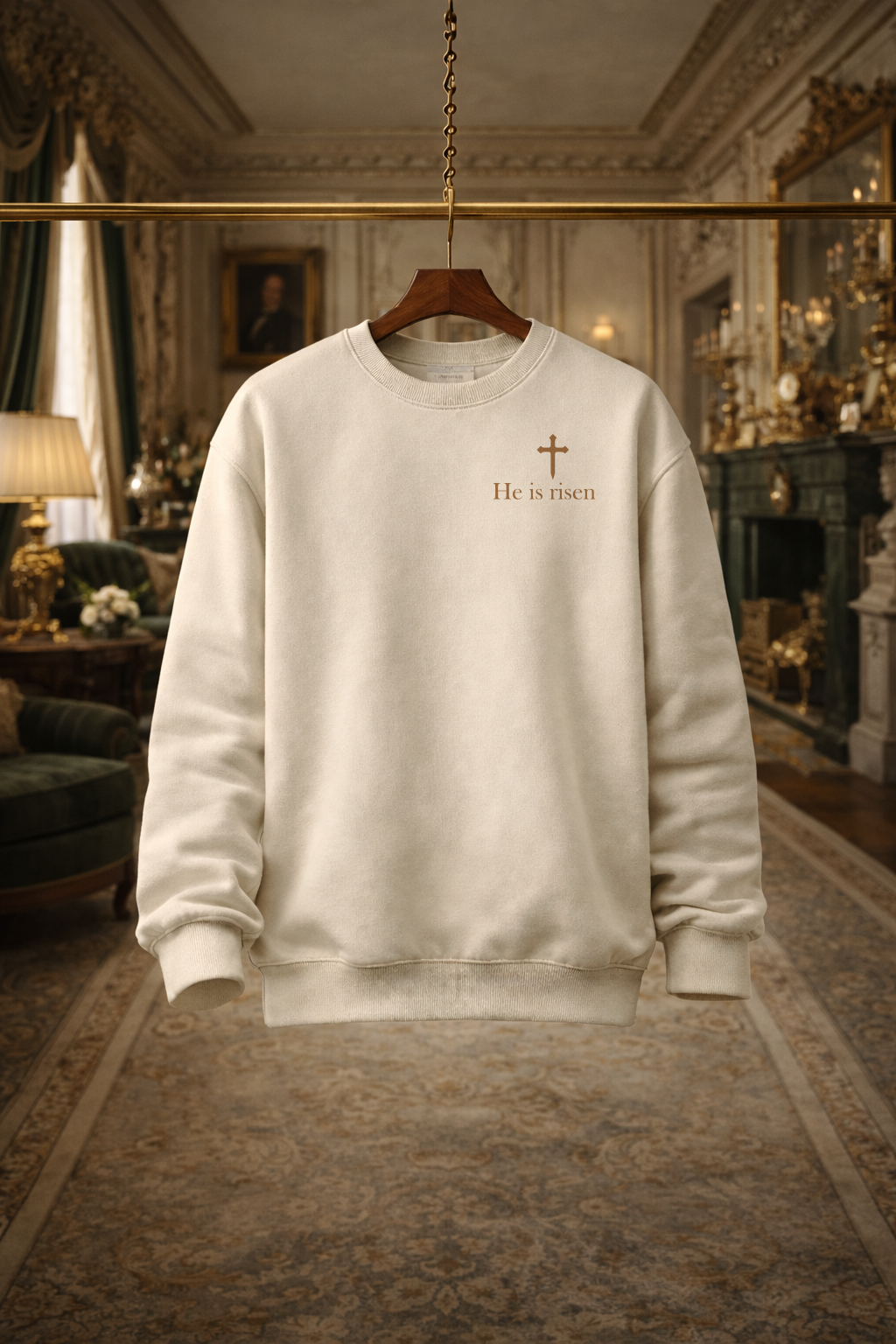 Men's Crewneck REAL TAN WITH BROWN.png