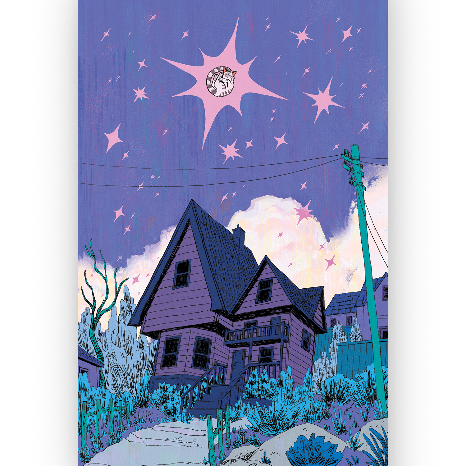 Starry Cat (Print/Postcard)