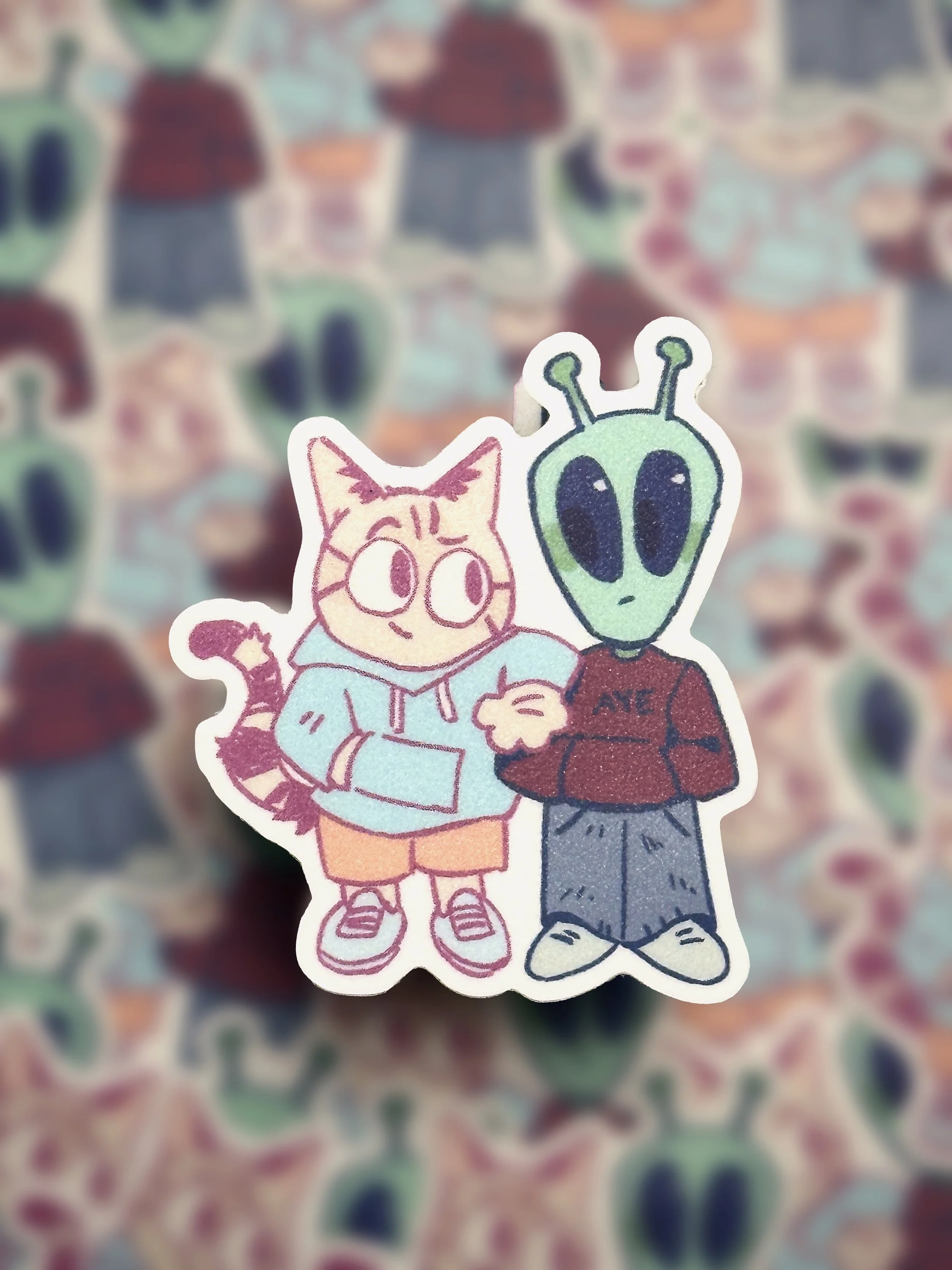 Durphy and Alien Sticker