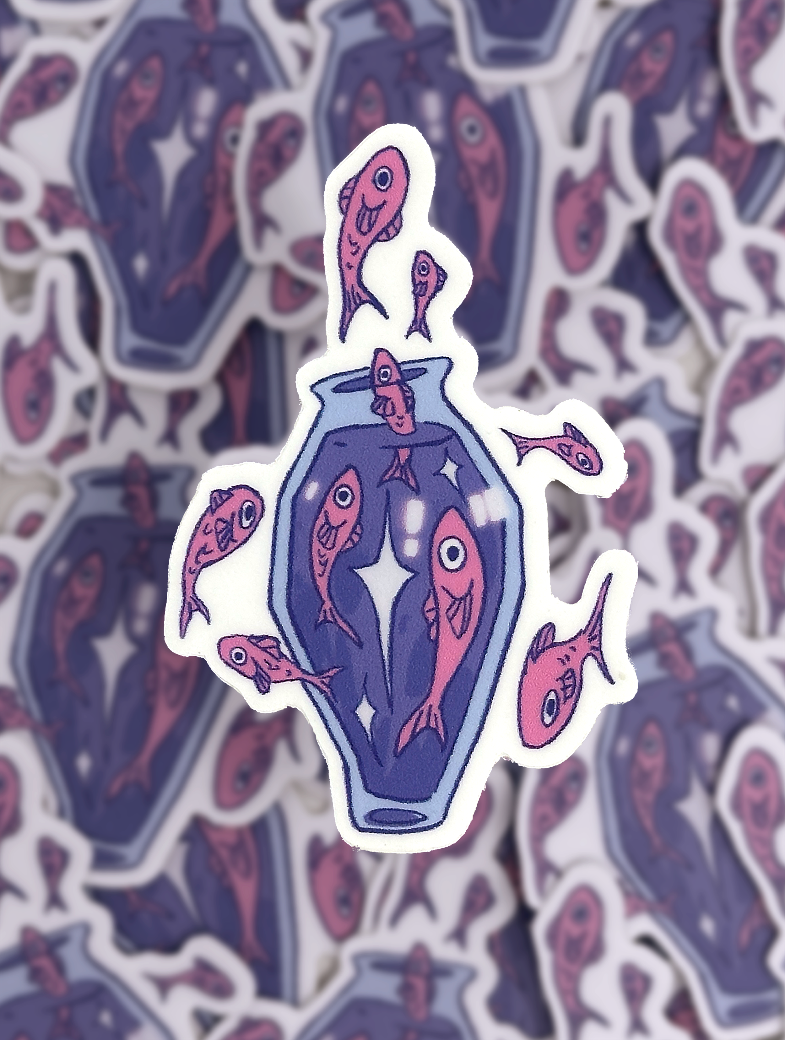 Fish Vase Sticker