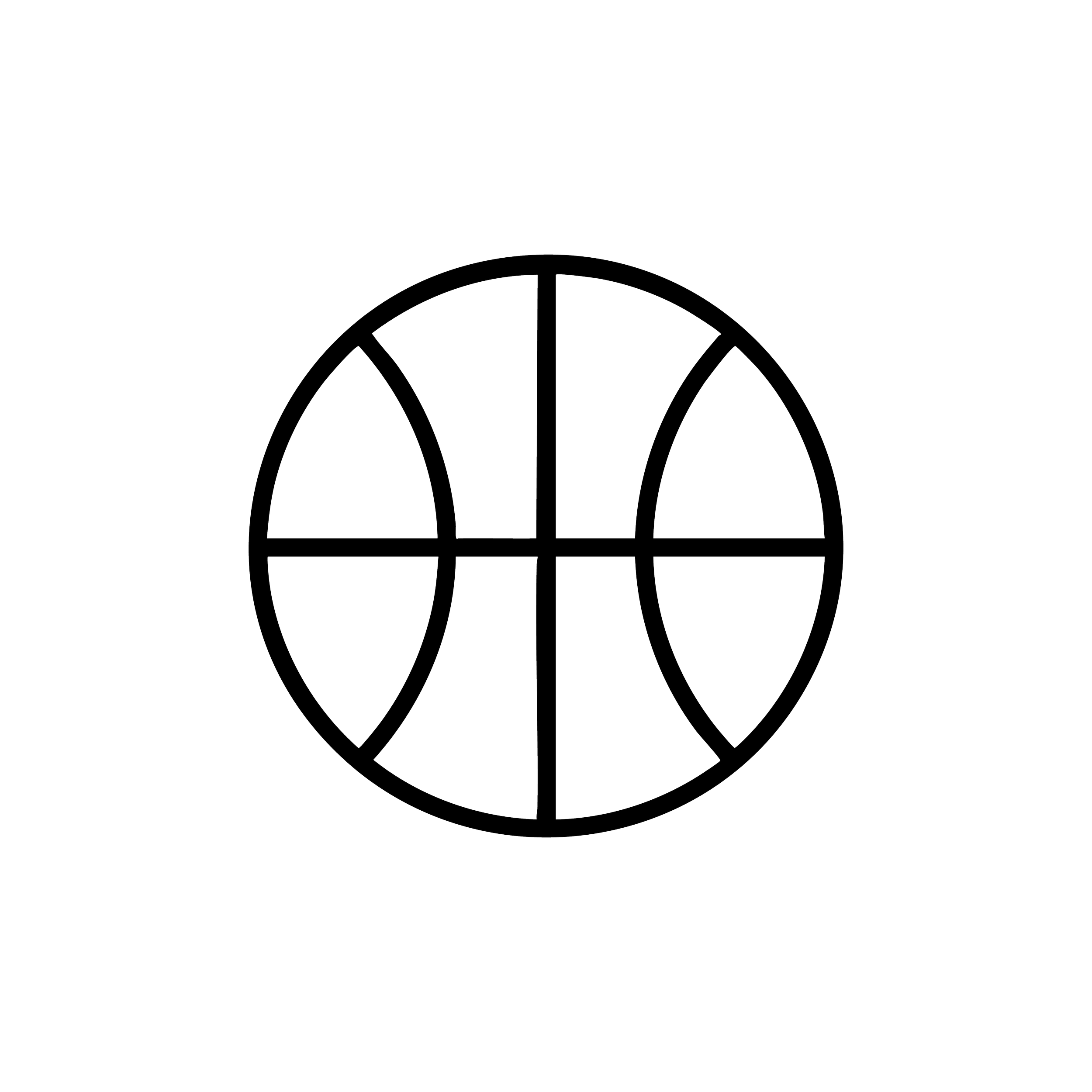 A black background with white outline of a half of a circular window divided into four sections by grid lines.