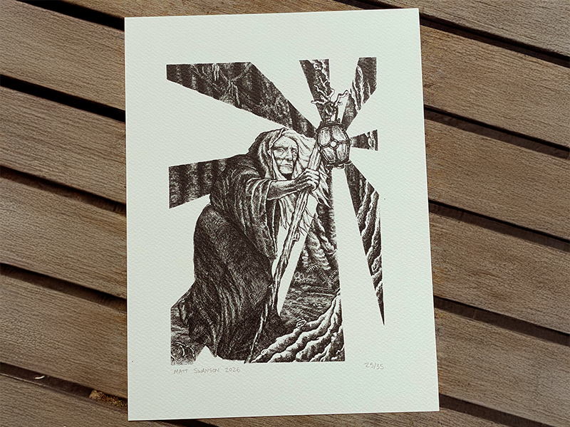 The Witch in the Woods --  9"x12"  art print