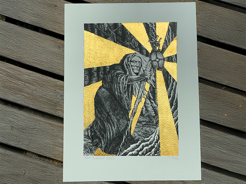 The Gilded Witch -- Limited Edition Gold Foil art print