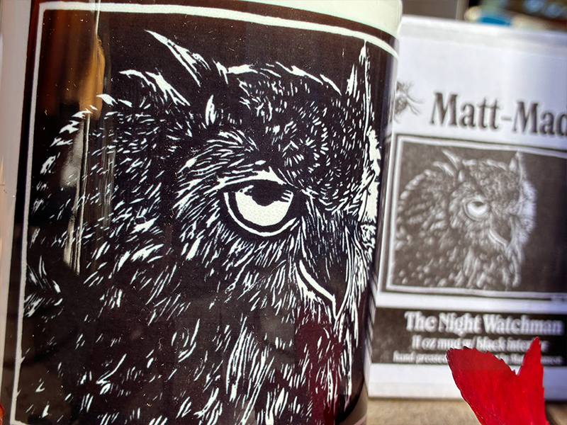 Matt-Made Art - Owl coffee mug - detail.png