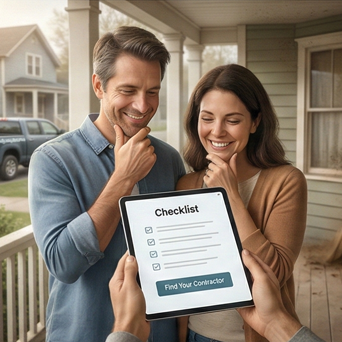 A project manager visits your home to document the scope of work and take precise measurements,