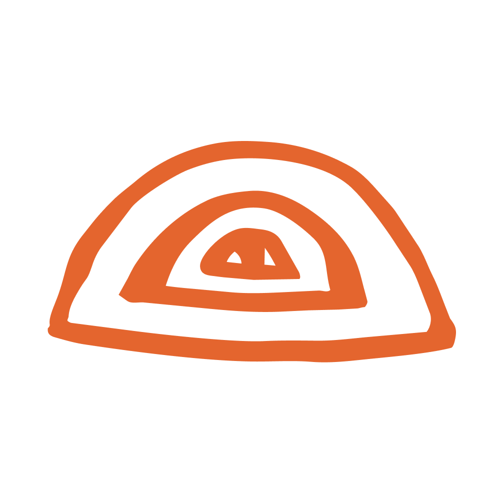 An ink drawing of an eye symbolising mindfulness. 