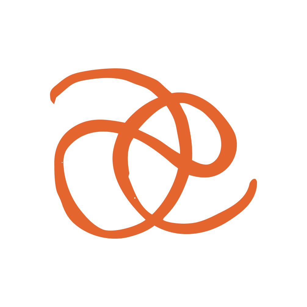 An ink drawing of an abstract line, symbolising creativity. 