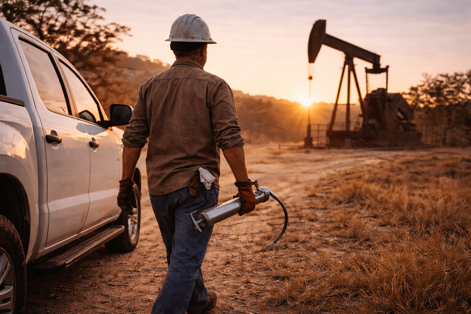 A vintage, candid photograph reflecting my father in the Oklahoma oilfields. He is the original storyteller and the man who turned a workplace into a classroom for a pre-school apprentice.