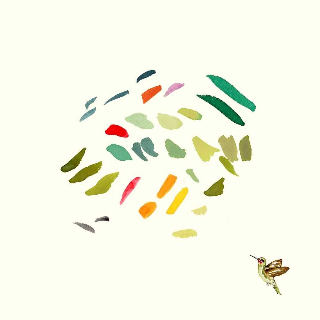 Many, Many, many color test strokes later. Wrapped a very special project this week. January snowstorm looming, looking forward to May flowers!