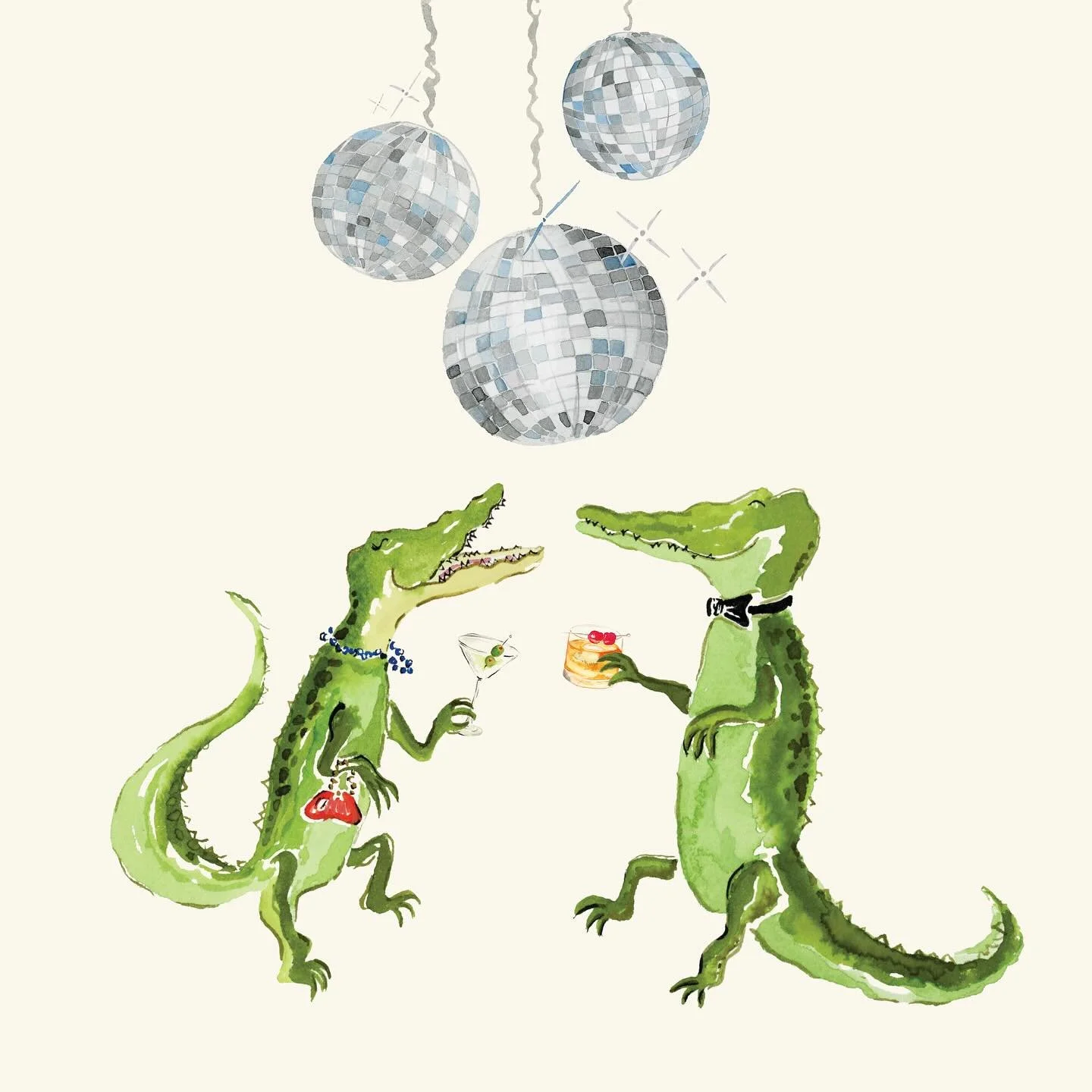 Two funky gators for Nora and Phil 🪩✨