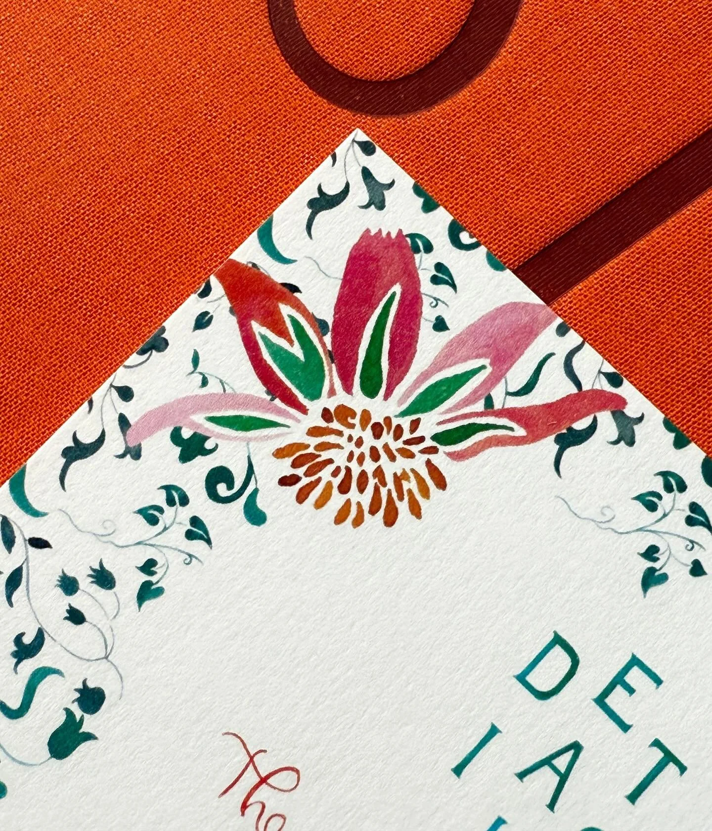 A chintz inspired border and funky flowers of my dreams